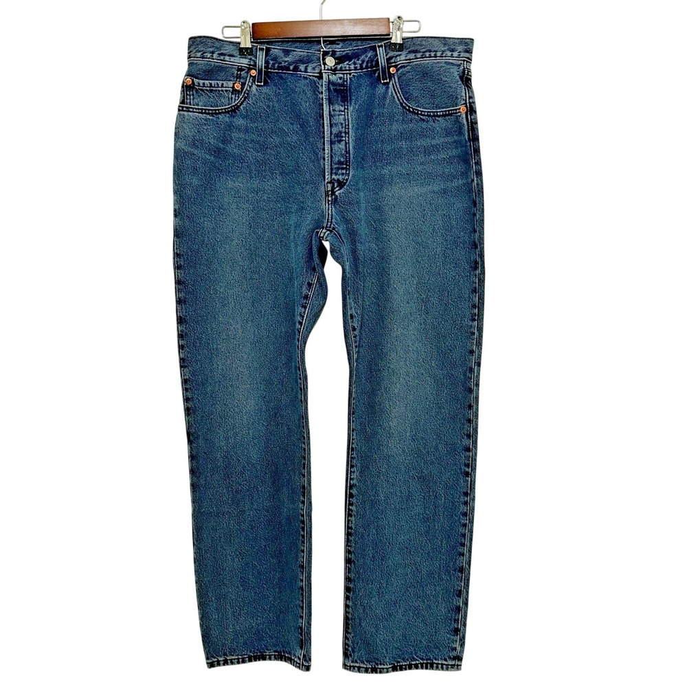 Levi's 501 '90s Jeans Blue Big E Straight Button Fly Denim Mens 34x32 (36x31)